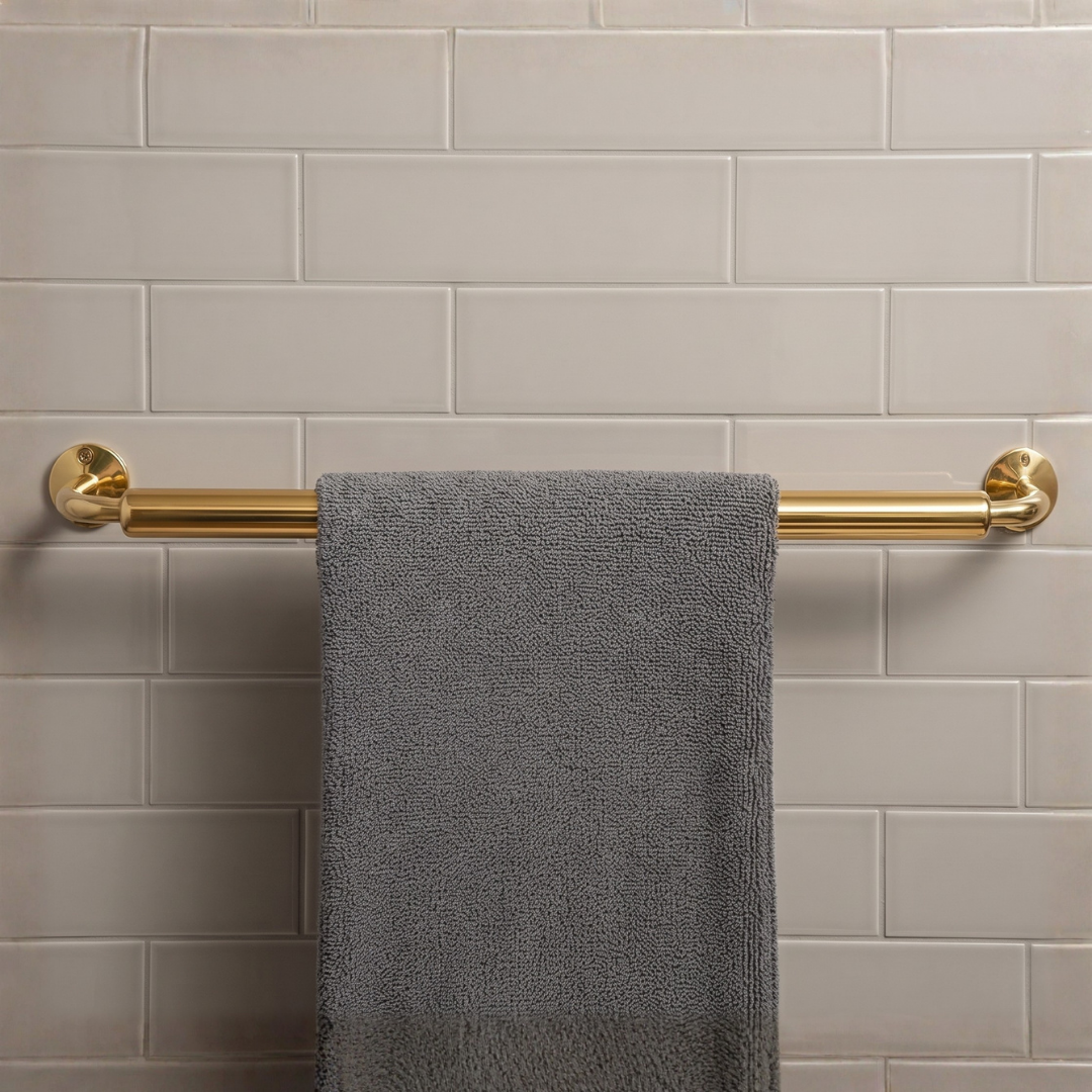 Solid brass mounting detail