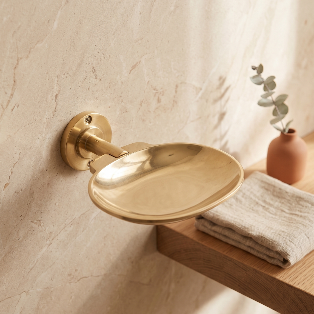 Solid Brass Soap Dish handcrafted in solid unlacquered brass