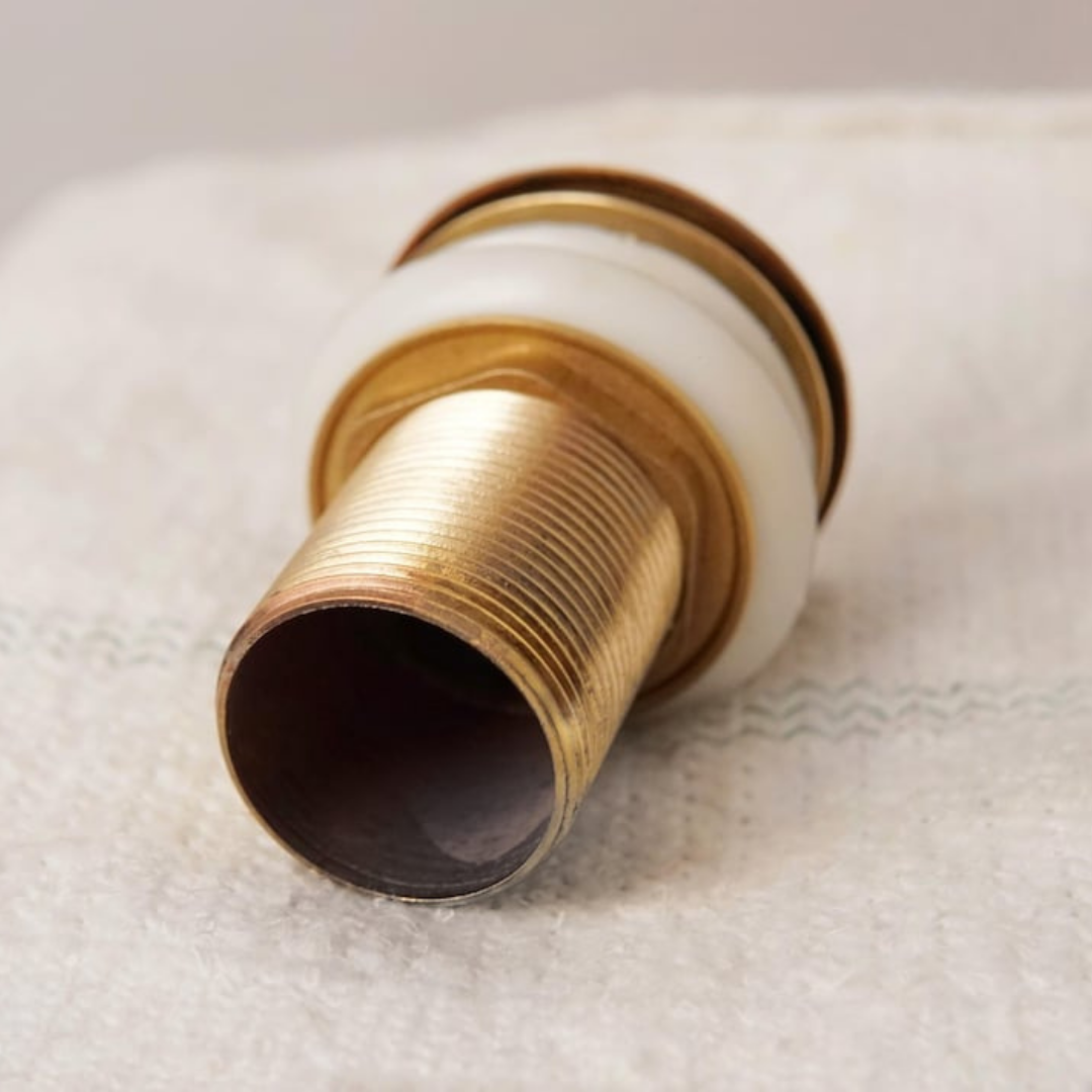 Unlacquered brass sink stopper technical detail