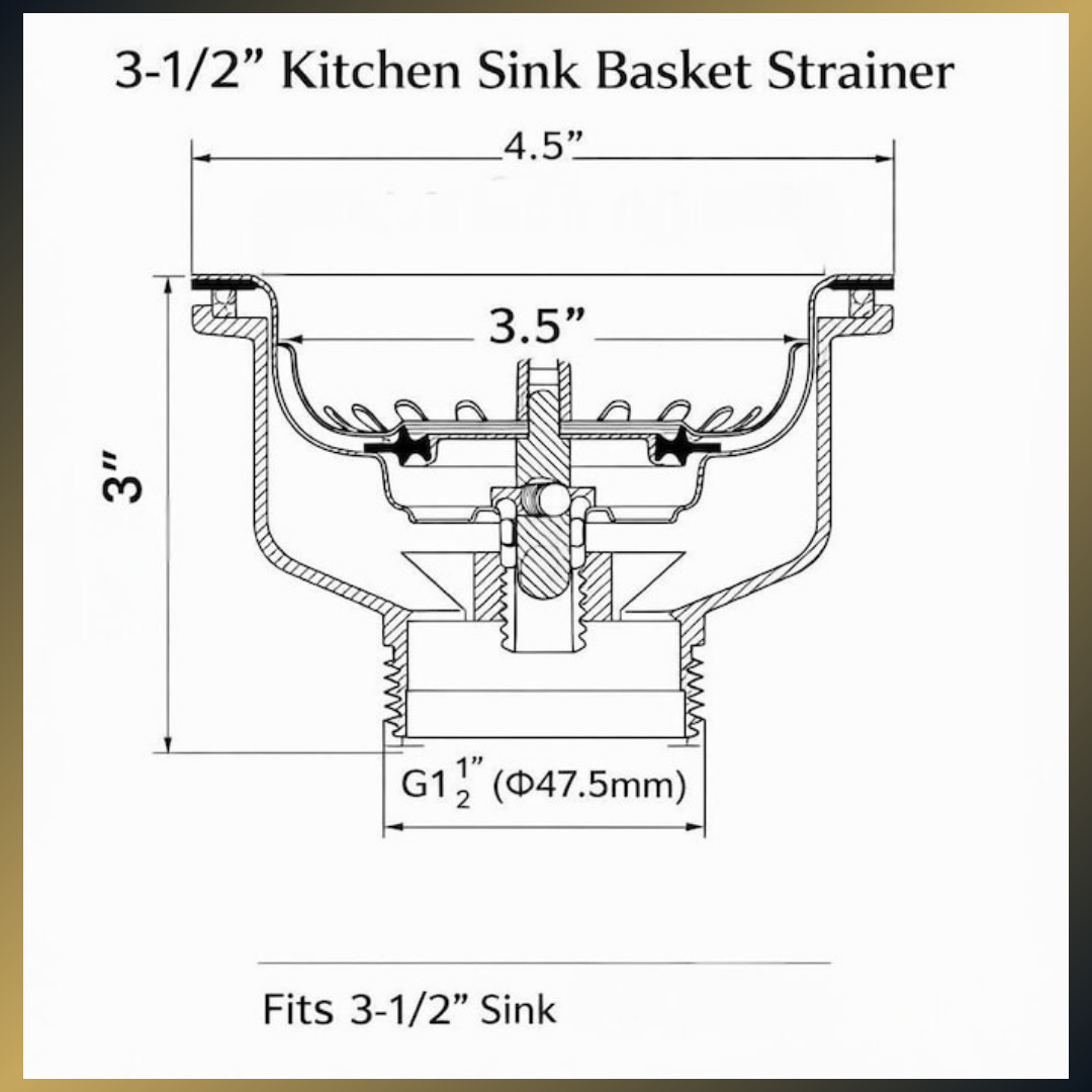 Basket strainer overhead