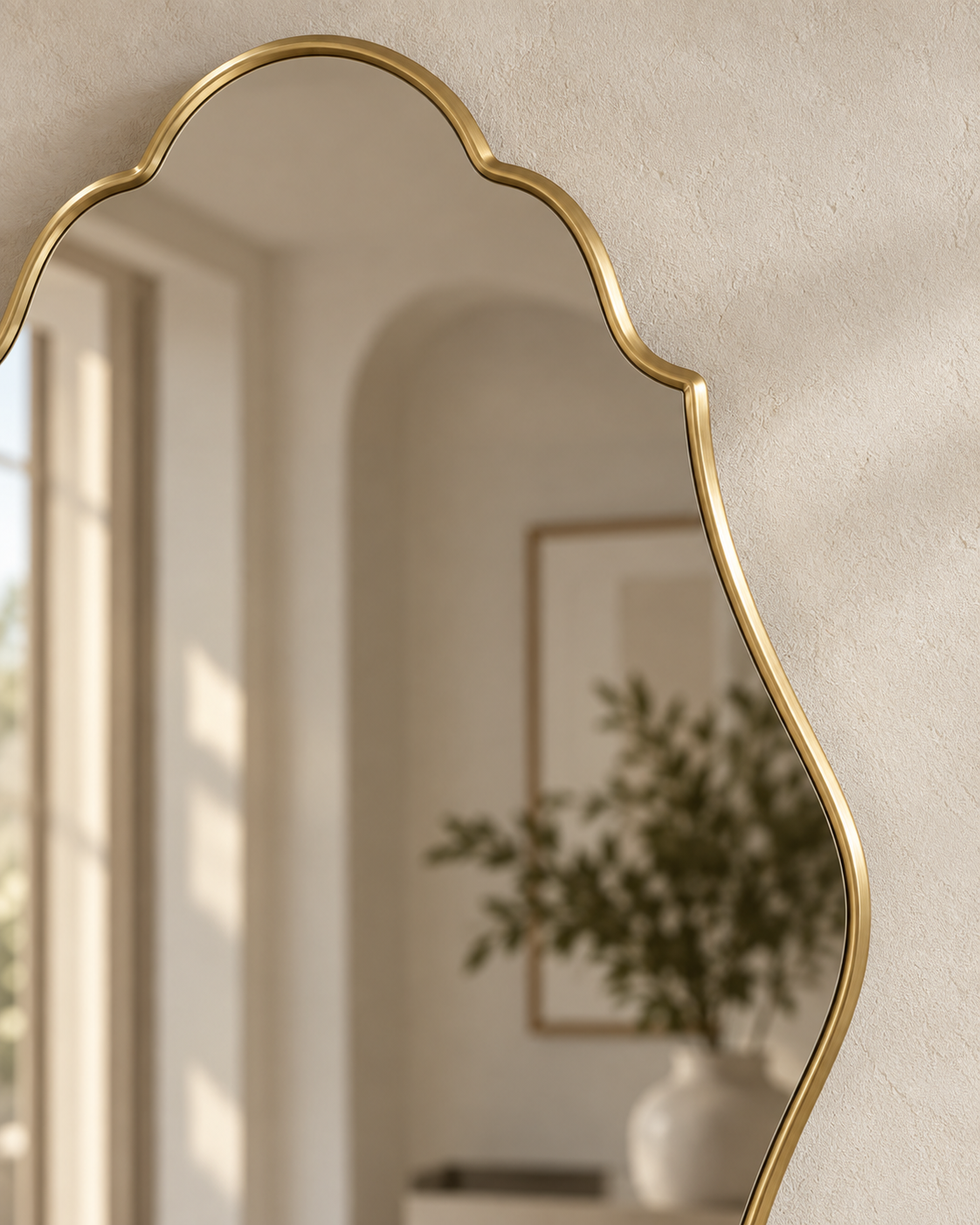 Detail of the Celestine living brass frame