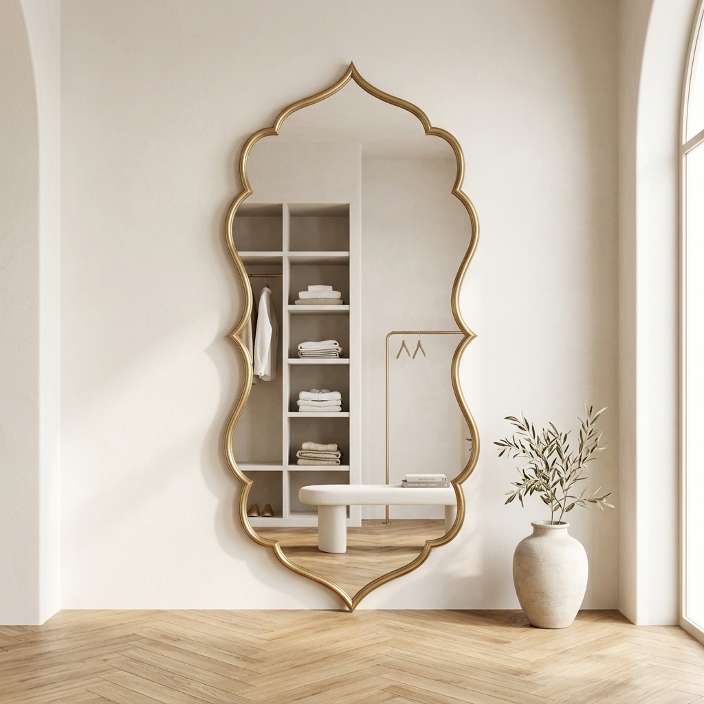 Layla Full-Length Scalloped Mirror