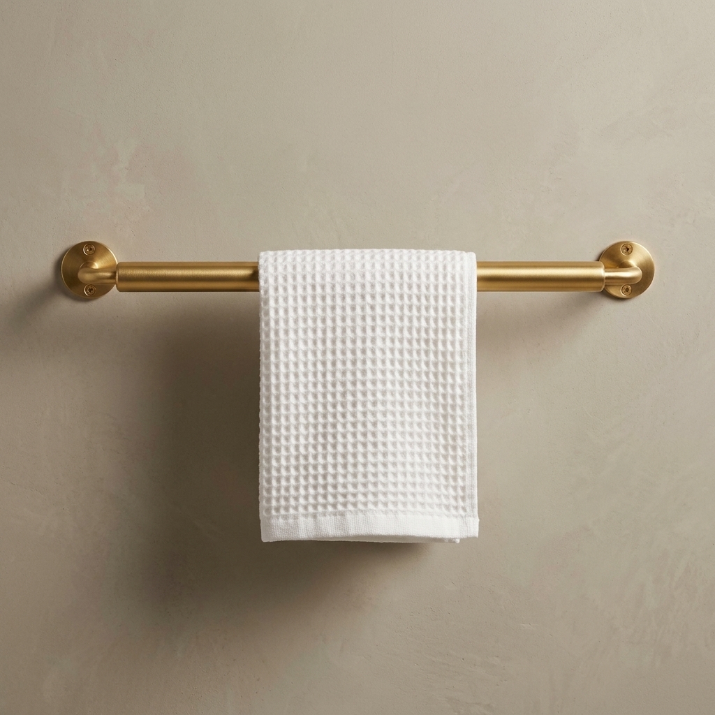 Brass Wall-Mounted Towel Bar