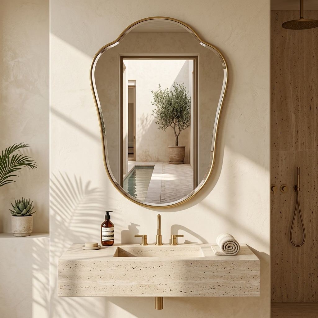 Soraia Organic Brass Wall Mirror