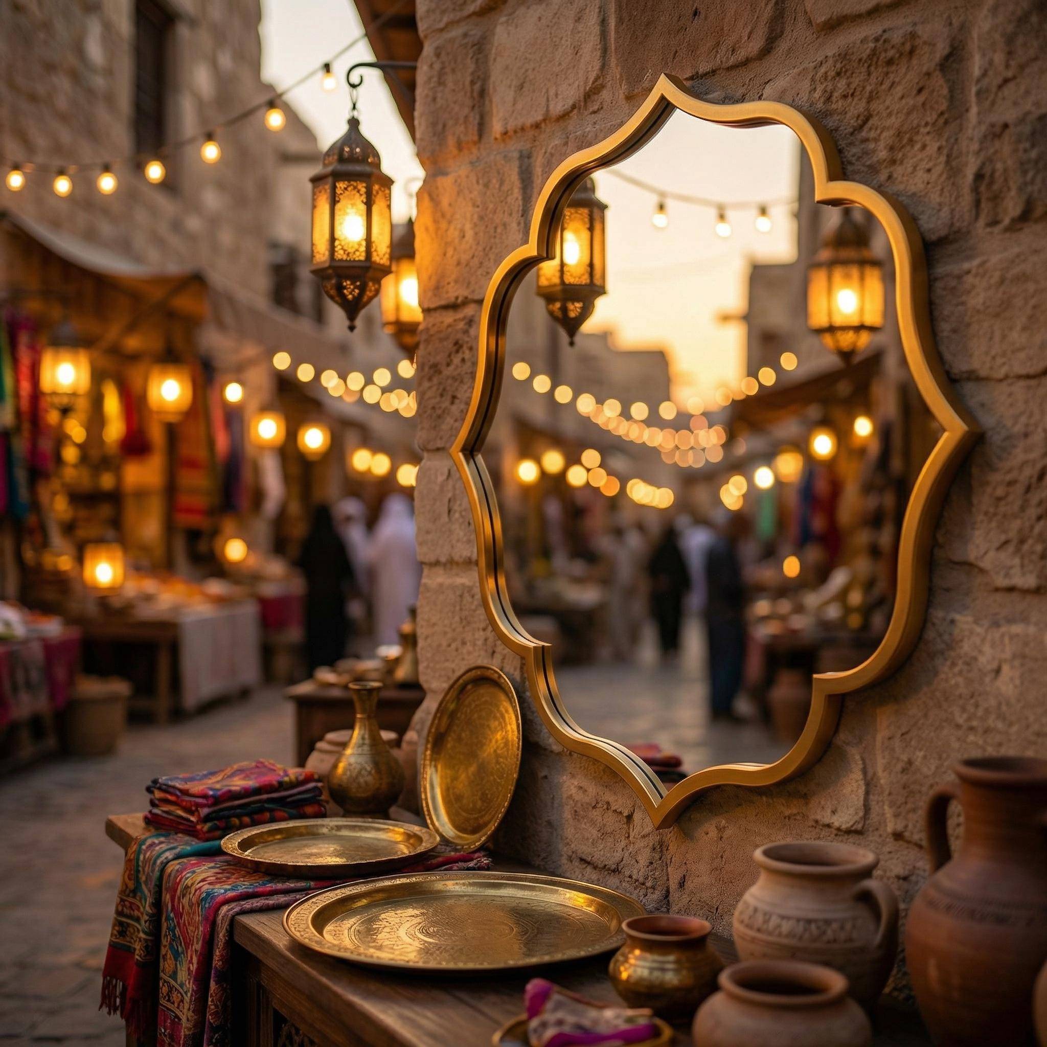Safiya Quatrefoil Gold Mirror - Mosalica
