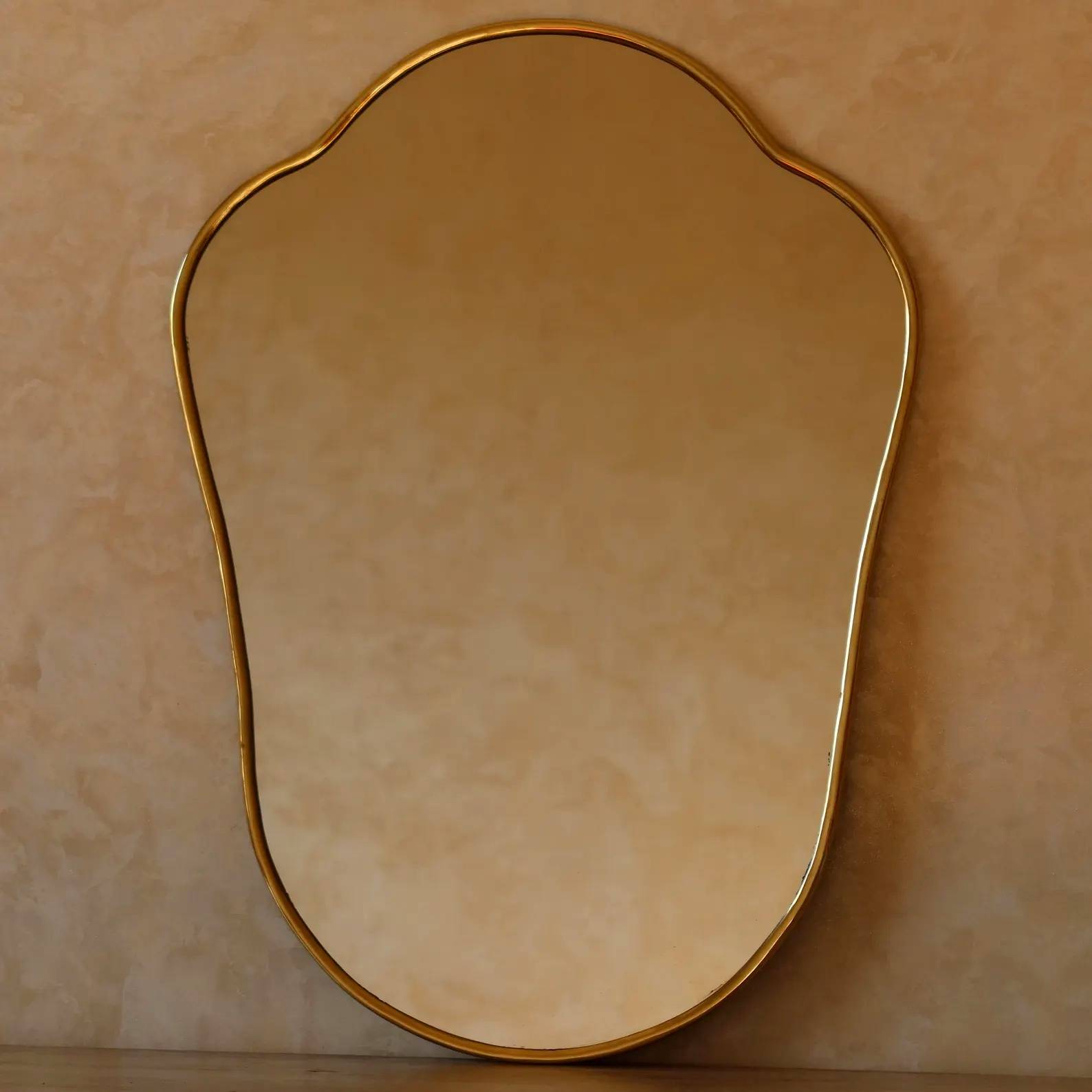 Soraia Organic Brass Wall Mirror detail view