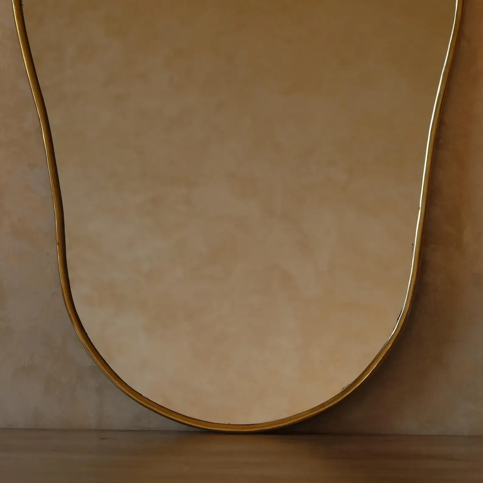 Soraia Organic Brass Wall Mirror editorial detail