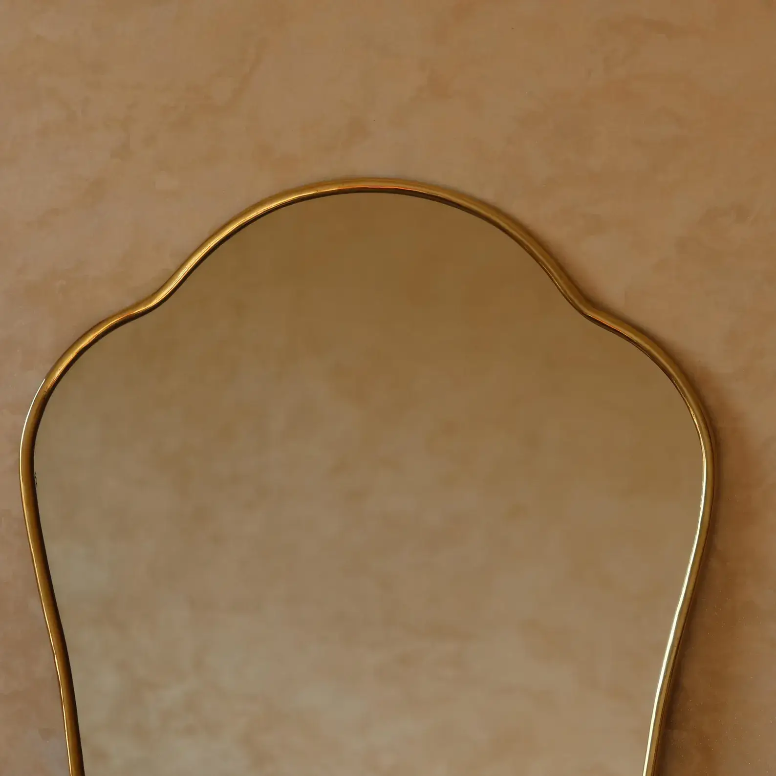 Soraia Organic Brass Wall Mirror detail view
