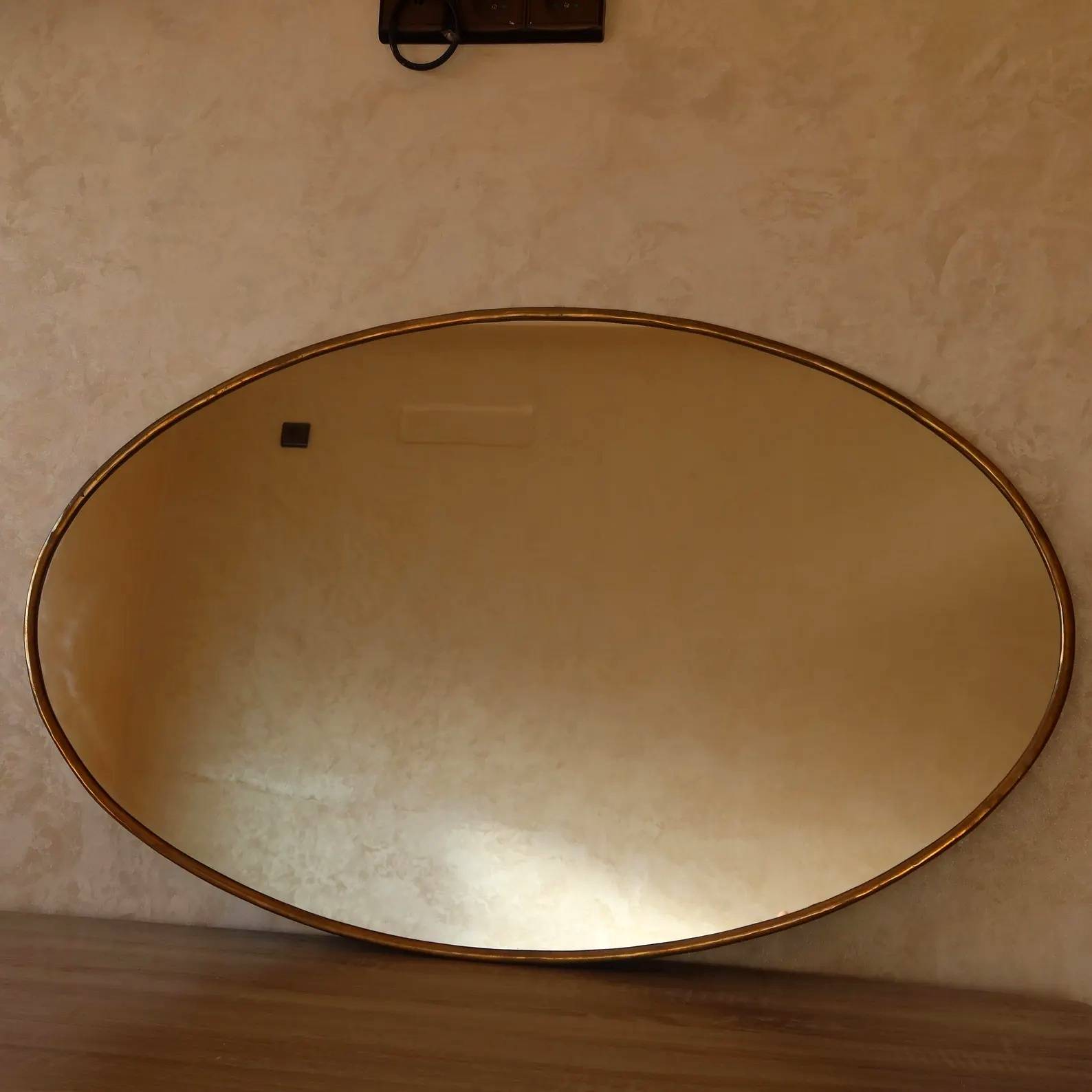 Yasmina Moroccan Brass Oval Mirror editorial detail