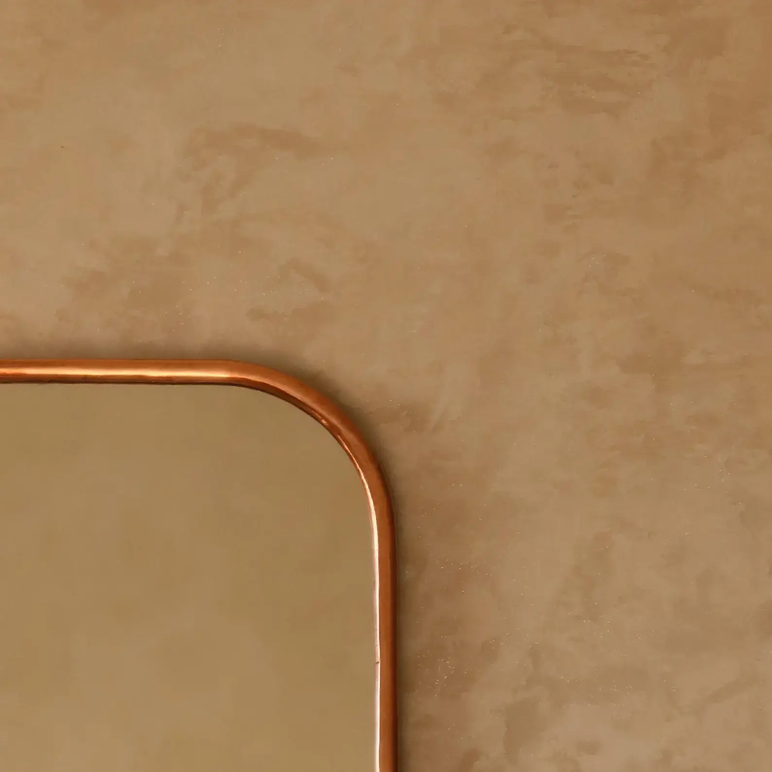 Kenza Rectangular Copper Mirror editorial detail