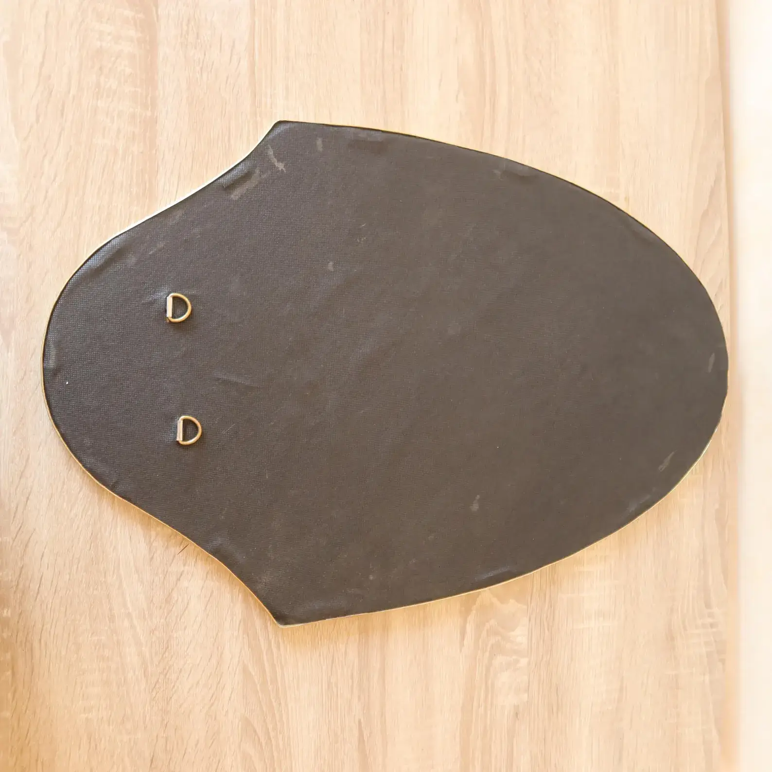Zahra Sculptural Organic Brass Mirror detail view