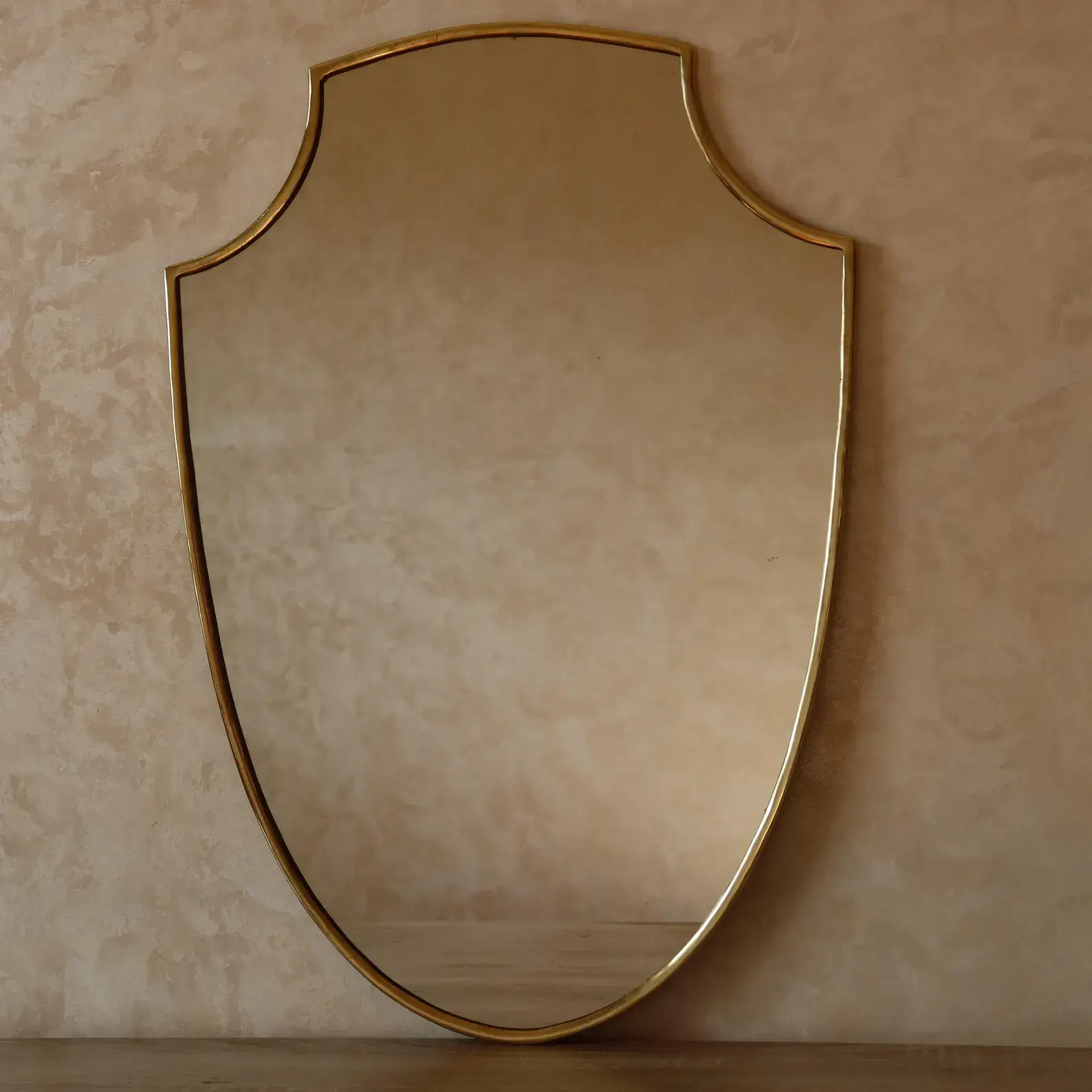 Farah Freeform Brass Wall Mirror editorial detail